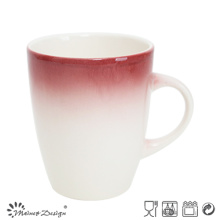 Taza roja simple elegante de la pintura 13oz de la mano